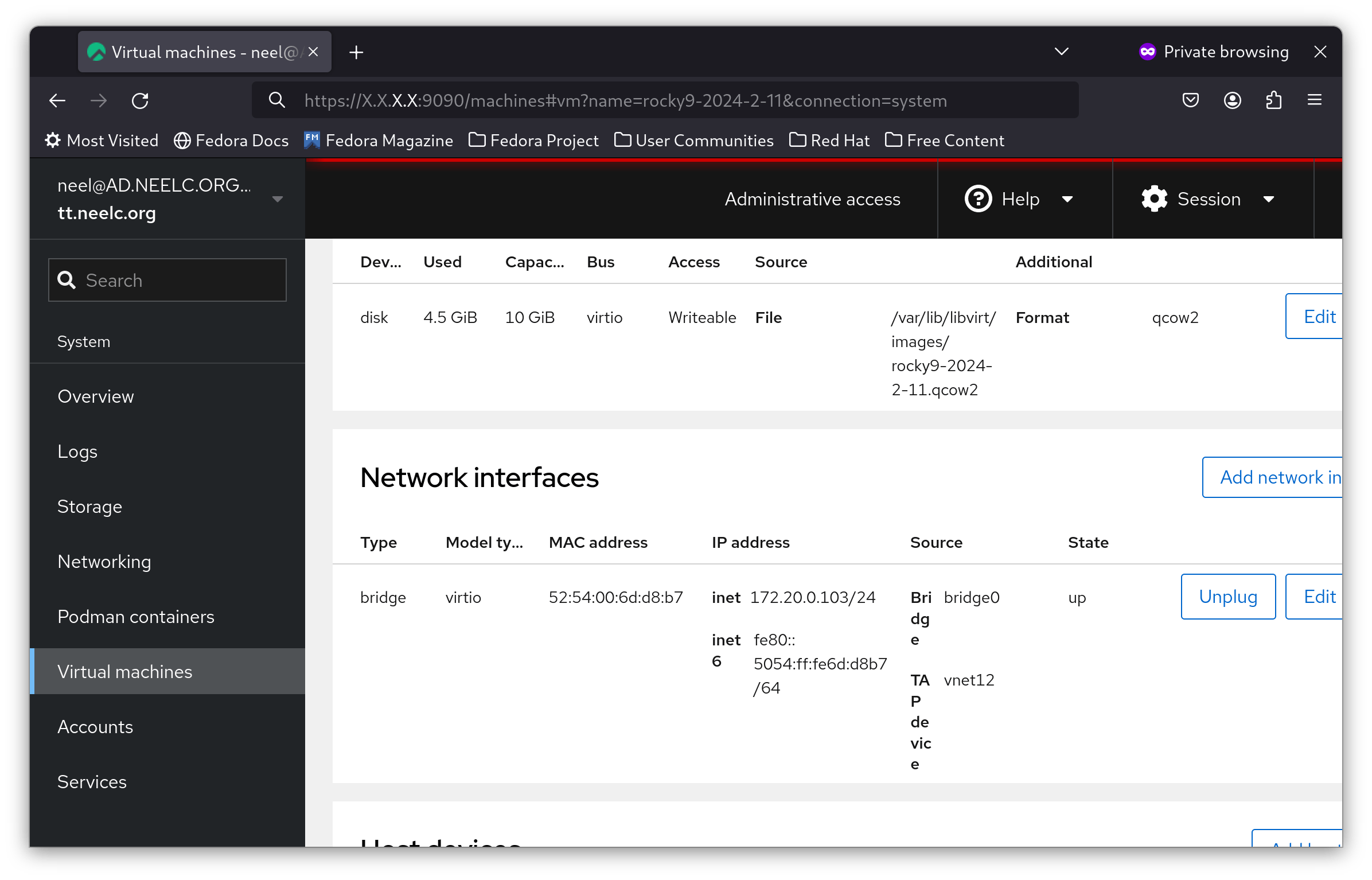 Our VM's IP address